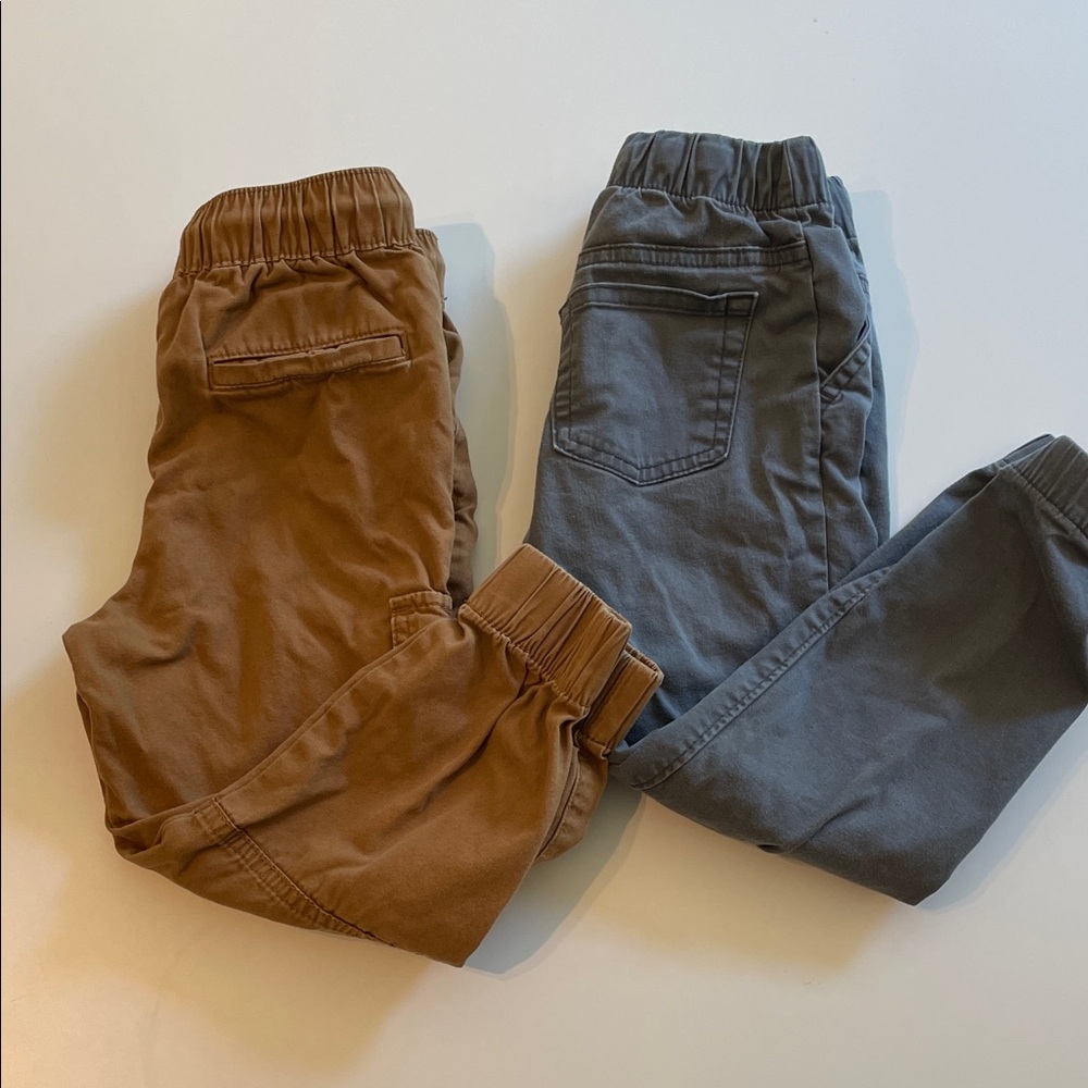 Kids Cargo jogger pants, Bundle. Brown and Gray